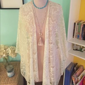 Ivory Lace Kimono